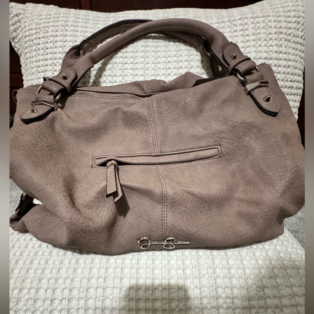 Jessica Simpson Taupe Satchel